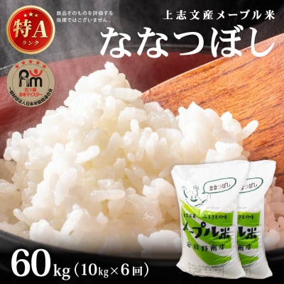 <6回定期便>令和8年産 上志文産メープル米「ななつぼし」10kg (5kg×2)【a121-041
