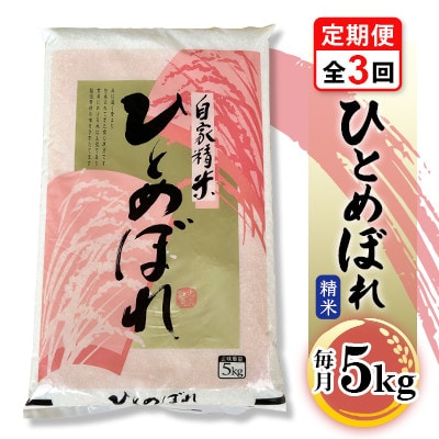 【毎月定期便】ひとめぼれ5kg全3回