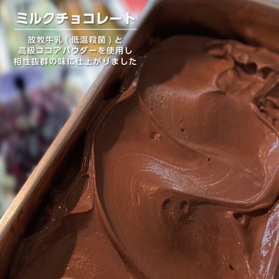 大郷町 低温殺菌 放牧牛乳使用 支倉の浪漫　ジェラート　ミルクチョコ(120mlカップ 6個入り)
