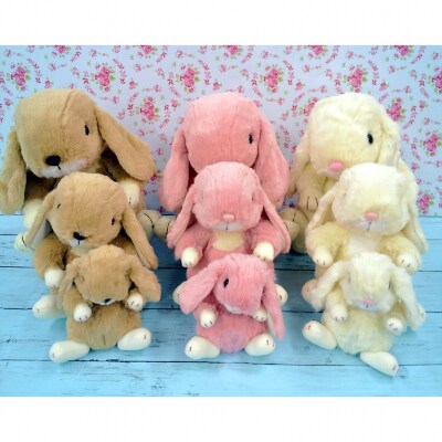 縫いぐるみ動物 ロップイヤー うさぎ Mサイズ(ベージュ)_0045-002-S05-3