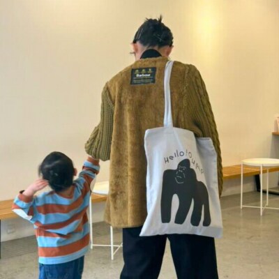 動物デザインのトートバッグ(ライトグレー)_0132-002-S07-3