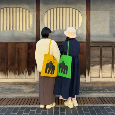 動物デザインのトートバッグ(グリーン)_0132-002-S07-4