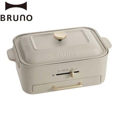 BRUNO コンパクトグリルホットプレート グレージュ_0152-003-S07-1