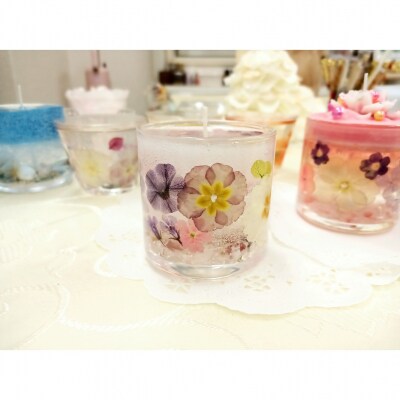 新宿フラワークラフト体験工房 可愛い押し花でお花見キャンドル作り_0146-003-S07