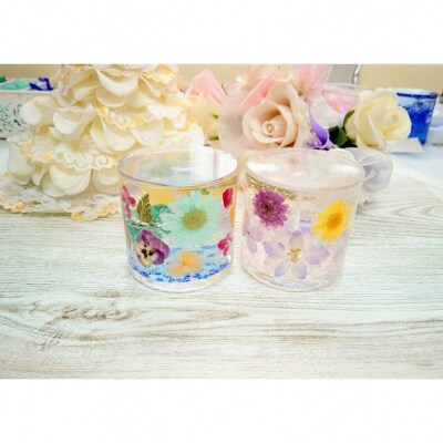 新宿フラワークラフト体験工房 可愛い押し花でお花見キャンドル作り_0146-003-S07