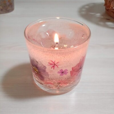 新宿フラワークラフト体験工房 可愛い押し花でお花見キャンドル作り_0146-003-S07