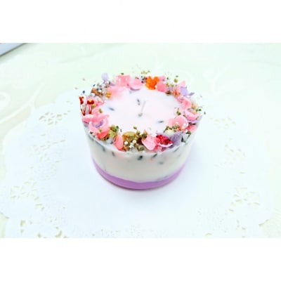 新宿フラワークラフト体験工房 お花で可愛いフラワーケーキキャンドル作り_0146-007-S07