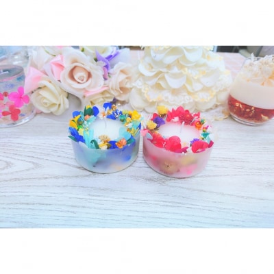 新宿フラワークラフト体験工房 お花で可愛いフラワーケーキキャンドル作り_0146-007-S07