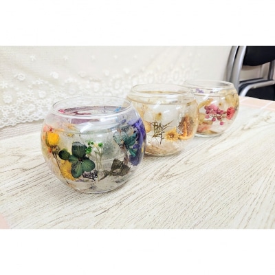 新宿フラワークラフト体験工房 ボタニカルジェルキャンドルホルダー作り_0146-010-S07