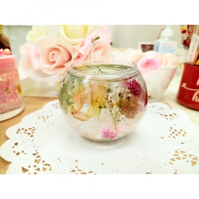 新宿フラワークラフト体験工房 ボタニカルジェルキャンドルホルダー作り_0146-010-S07