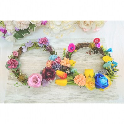 新宿フラワークラフト体験工房 香りを付けられる、フラワーアロマリース作り_0146-014-S07