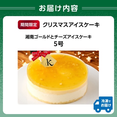 クリスマス アイスケーキ 湘南ゴールドとチーズアイスケーキ5号_0105-012-S07