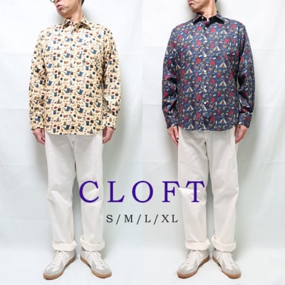 CLOFT 長袖シャツ ”アウトドア・キャンプ” ツイル(ベージュ)M_0139-013-S07-3