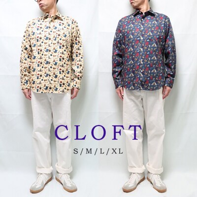 CLOFT 長袖シャツ ”アウトドア・キャンプ” ツイル(ベージュ)L_0139-013-S07-4