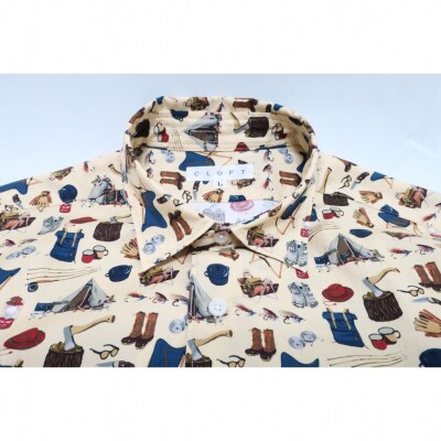 CLOFT 長袖シャツ ”アウトドア・キャンプ” ツイル(ベージュ)L_0139-013-S07-4