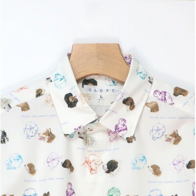 CLOFT 長袖シャツ”人と犬 の絆” M_0139-019-S07-1