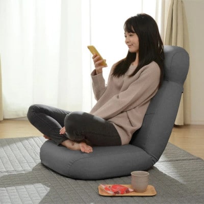 贅沢ワイド座椅子 A974p グレー【日本製】