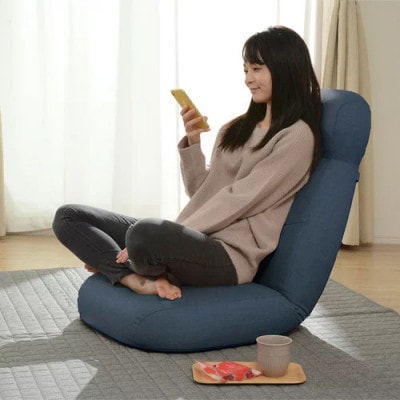 贅沢ワイド座椅子 A974p ネイビー【日本製】
