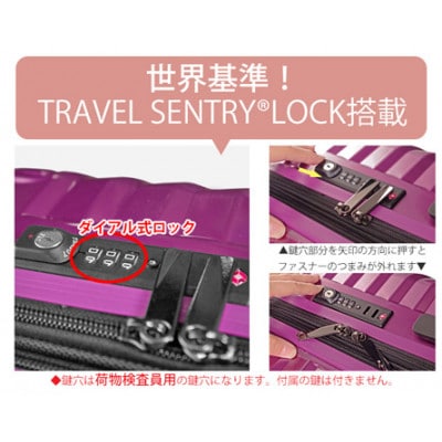 TOMAXライトキャリー　スーツケース　中型パープル　3.9kg