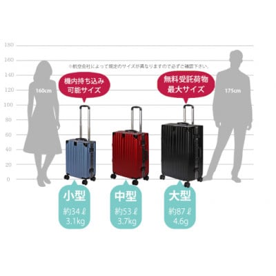 BALENOIIハードキャリー　スーツケース　大型スカイブルー 4.6kg