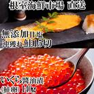 いくら(鮭卵)70g×2P、無添加天然甘塩沖獲れ鮭15切 A-14167