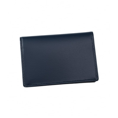 キプリス本革製通しマチ名刺入れ　カラー:ネイビー　【kt026-005-2】