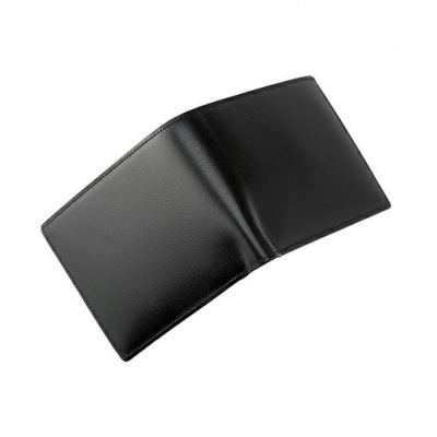 キプリス本革製二つ折り小銭入れ付財布　カラー:ブラック　【kt026-008-1】