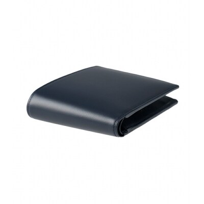 キプリス本革製二つ折り小銭入れ付財布　カラー:ネイビー　【kt026-008-2】