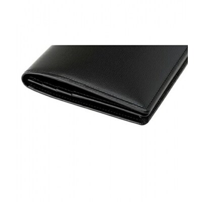 キプリス本革製ボックスカーフ通しマチ長財布(小銭入無)カラー:ブラック【kt026-009-1】