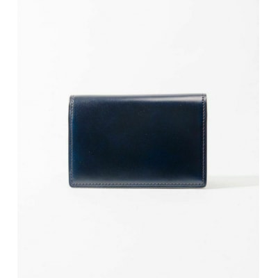 キプリス　通しマチ名刺入れ　カラー:ネイビーxダークブラウン　【kt026-013-3】