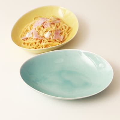 ポトペリー　Vagペアパスタプレート　カラー:Green×Yellow　【kt032-042-1】
