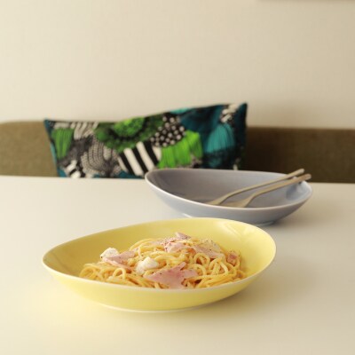 ポトペリー　Vagペアパスタプレート　カラー:Gray×Yellow　【kt032-042-2】