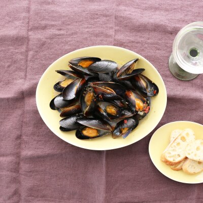 ポトペリー　Vagペアパスタプレート　カラー:Gray×Yellow　【kt032-042-2】