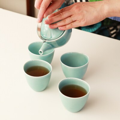 ポトペリー Vag 土瓶&フリーカップセット　カラー:GREEN　【kt032-048-1】