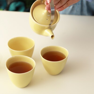 ポトペリー Vag 土瓶&フリーカップセット　カラー:YELLOW　【kt032-048-2】