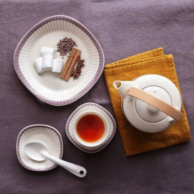 ポトペリーCirkusティーセット　カラー:Curtain(Purple【kt032-053-2】