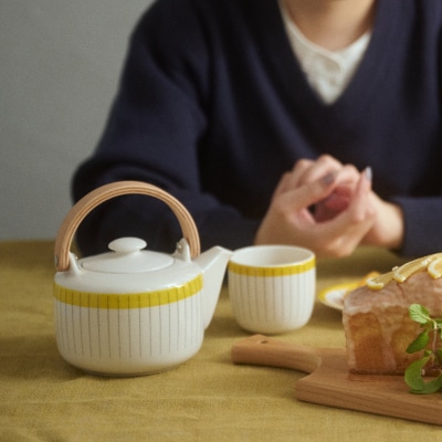 ポトペリーCirkusティーセット　カラー:Curtain(Yellow【kt032-053-3】