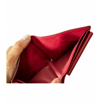 キプリス二つ折り財布カラー:ブラックxレッド【kt026-014-1】