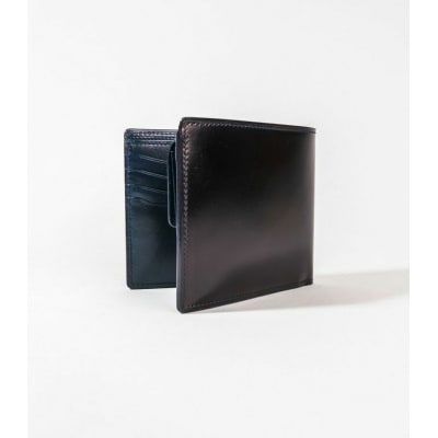 キプリス二つ折り財布カラー:ブラックxネイビー【kt026-014-2】