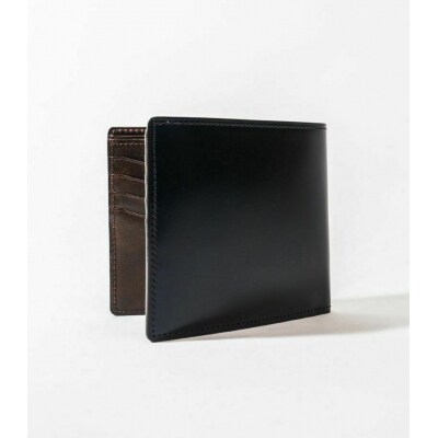 キプリスカード札入れブラック:ネイビーxダークブラウン【kt026-012-3】