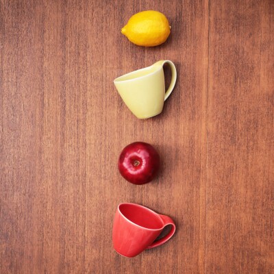 ポトペリー Vagペアコーヒーカップ(Red×Yellow)　【kt032-024】