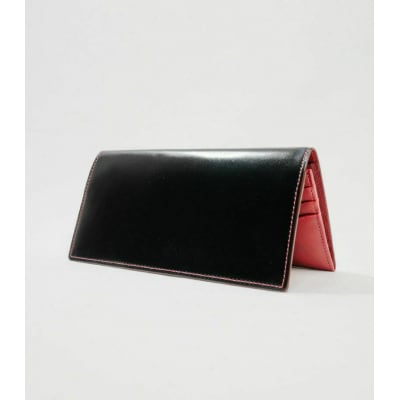 キプリスファスナー付きササマチ長財布カラー:ブラックxレッド【kt026-015-1】