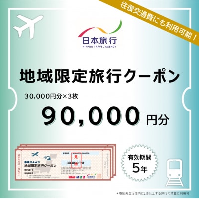 東京都江東区　日本旅行　地域限定旅行クーポン90,000円分【kt007-004】