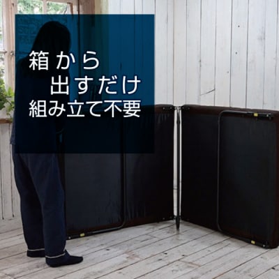 山善 低反発組立て要らず折りたたみベッドDPB-97200T(DBR/SBK)【kt049-004】