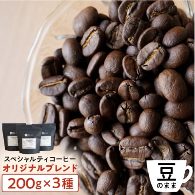 [豆のまま]スペシャルティコーヒー オリジナルブレンド 200g×3種【kt054-001-1】