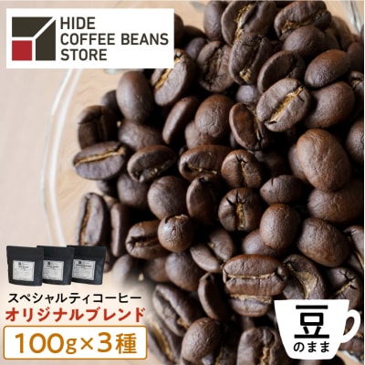 [豆のまま]スペシャルティコーヒー オリジナルブレンド 100g×3種【kt054-003-1】