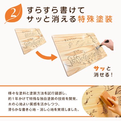 木のホワイトボード「きえすぎくん」 【kt077-001】