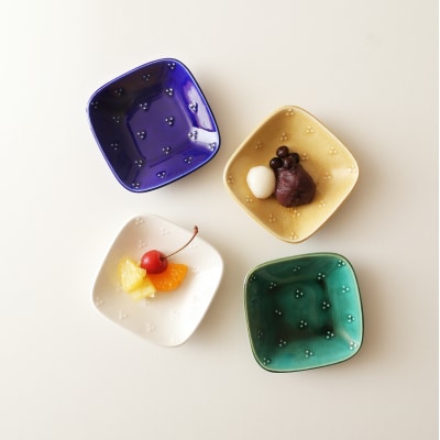 テシオ　星かげ 伝統色豆皿　4枚組【kt032-058】