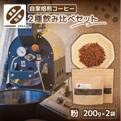 [粉に挽く]自家焙煎コーヒー　200g×2種飲み比べセット 【kt091-002-2】