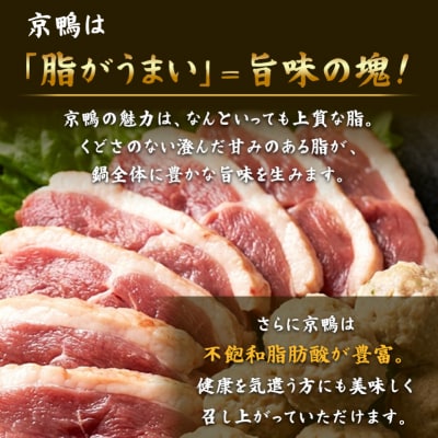 京鴨鍋セット 京鴨 国産 合鴨 チェリバレー種ギフト 贈り物 【kt107-001】